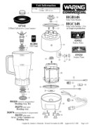 Waring HGB14S Parts List and Exploded Diagram